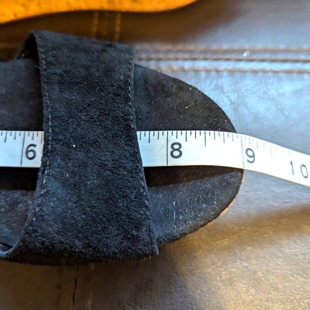 UGG Black Suede Cork Wedge Sandals - Picture 7 of 7